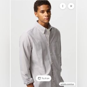 Heavy Uni Qlo Oxford Button Down Slim Small